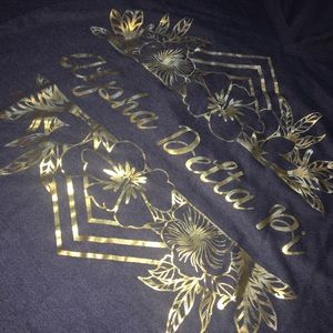 ADPi Alpha Delta Pi Greek life gold foil t shirt
